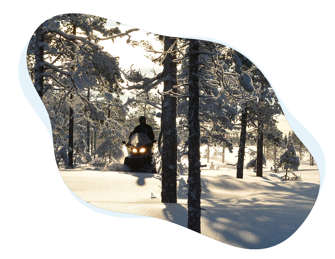 snöskoter i Branäs
