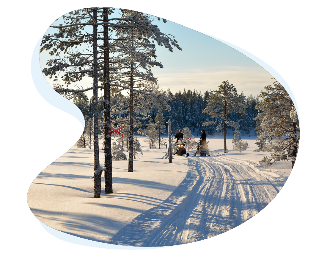 Snöskoter i Branäs