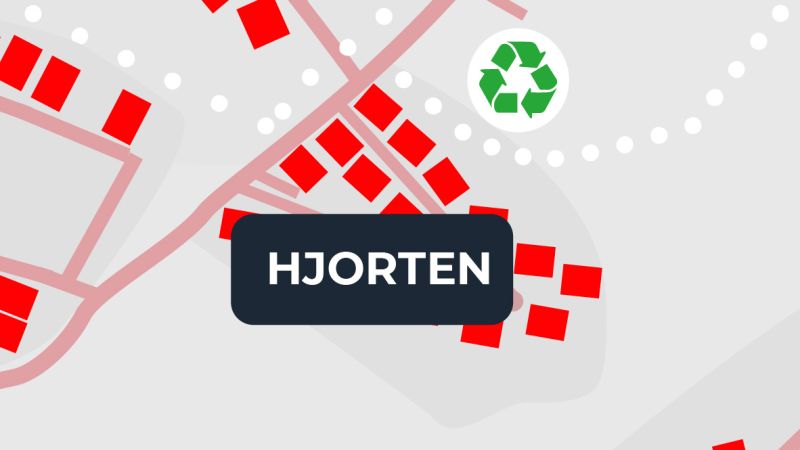 Karta över stugby Hjorten i Branäs