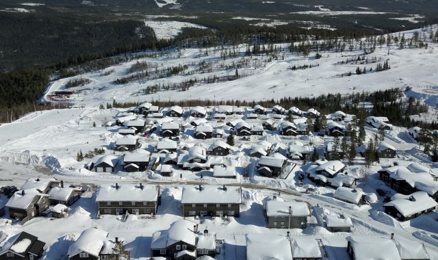 Flygfoto stugby Orren i Branäs