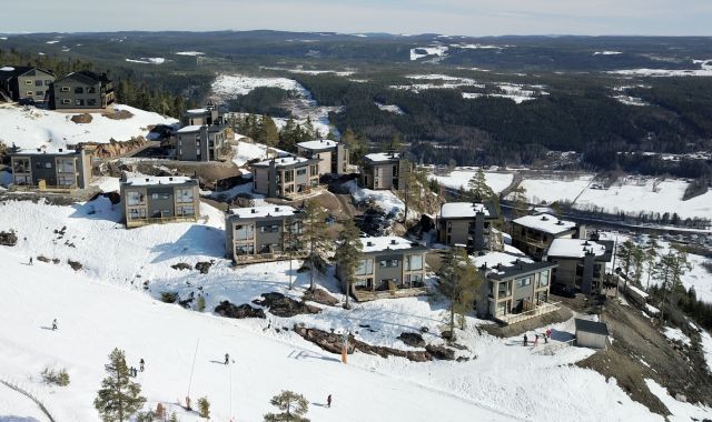 Flygfoto stugby Örnen i Branäs